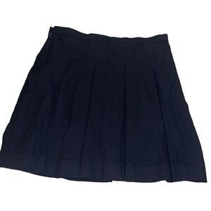 Lands' End Navy Box Pleat Above The Knee school Uniform Skirt LadiesNavy Size 7